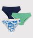 Confezione da 3 slip giungla bambino in cotone