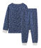 Pigiama bambino in molleton blu MAJOR/bianco MARSHMALLOW