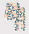 Pigiama patchwork bambina in cotone bianco AVALANCHE/ MULTICO