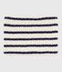 Snood in maglia a righe foderata in pile bambino