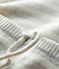 Completo 2 pezzi bebè in tricot a righe beige MONTELIMAR/grigio MARSHMALLOW