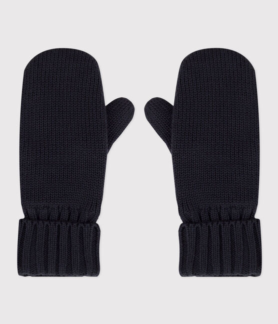 Muffole in maglia con fodera in pile bambino blu SMOKING