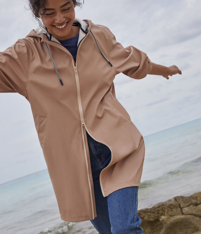 Cerata lunga e leggera in tessuto riciclato Donna/Uomo beige