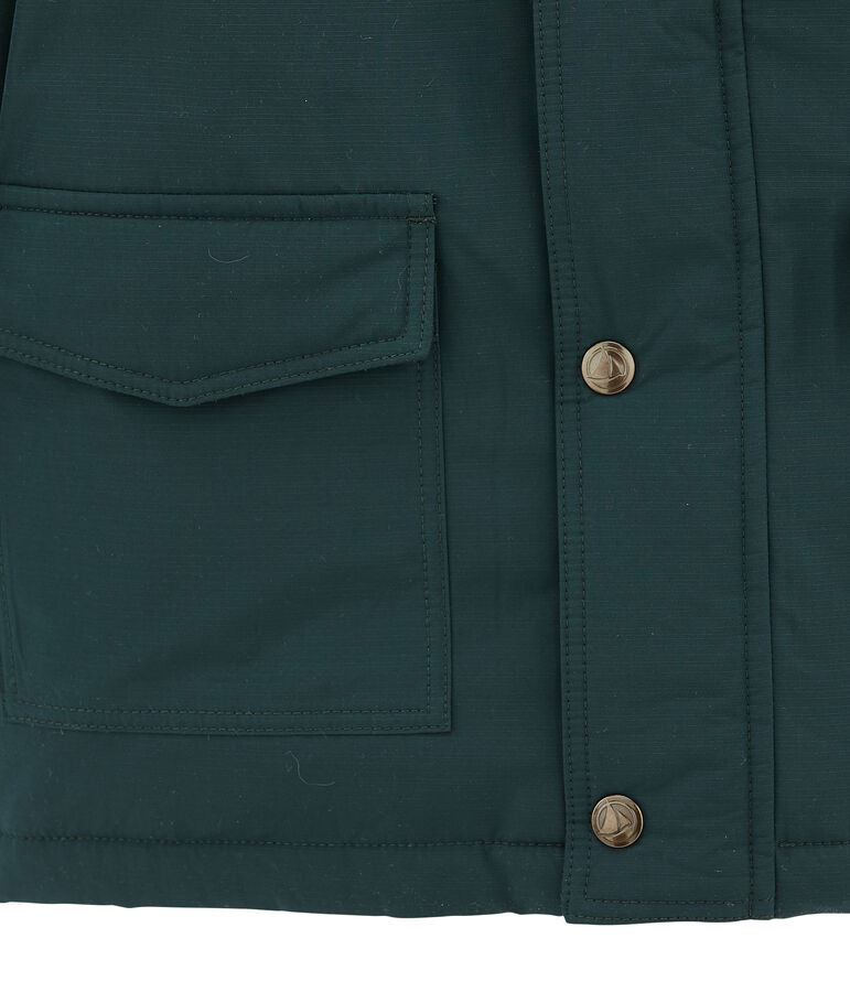 Piumino per bambino in piuma d'oca verde