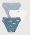 Confezione da 3 slip con motivo uccelli in cotone da bambina variante 1