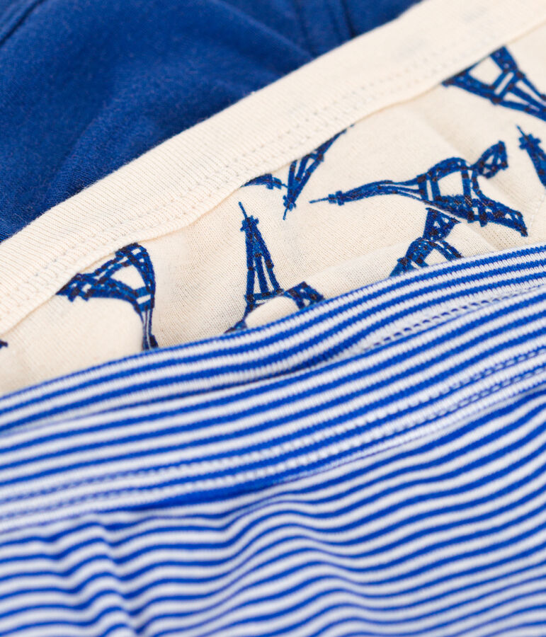 Confezione da 3 slip Paris bambino in cotone multicolore