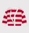 Cardigan in misto lana e cotone a righe bambino rosa/rosa