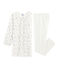 Camicia da notte bambina in velluto, con leggings bianco MARSHMALLOW/bianco MULTICO