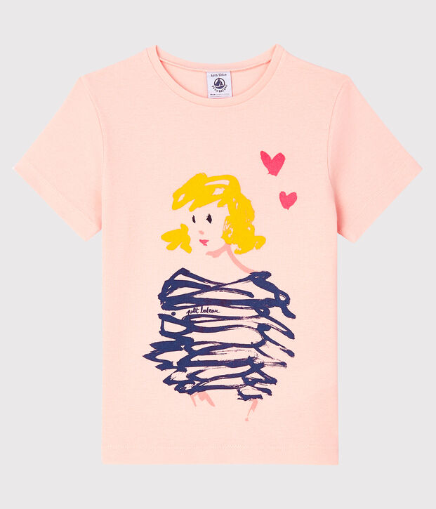 T-shirt a maniche corte bambina rosa