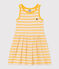 Abito smanicato in cotone bambina giallo AVALANCHE/bianco DAISY