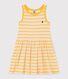 Abito smanicato in cotone bambina
