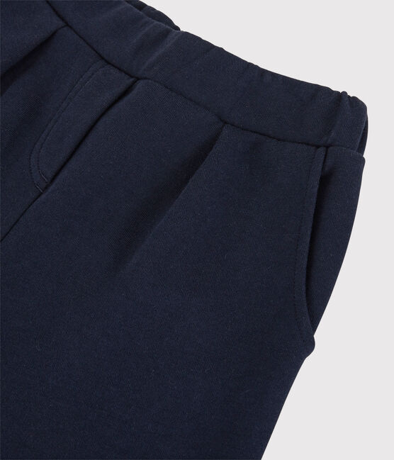 Pantaloni flare in cotone bambina blu SMOKING
