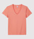 T-shirt TAGLIO REGULAR scollo a V in cotone bio Donna