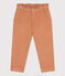 Pantaloni dritti in velluto fine bambina rosa SIENNA