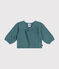 Cardigan in lana e cotone neonato verde PAUL