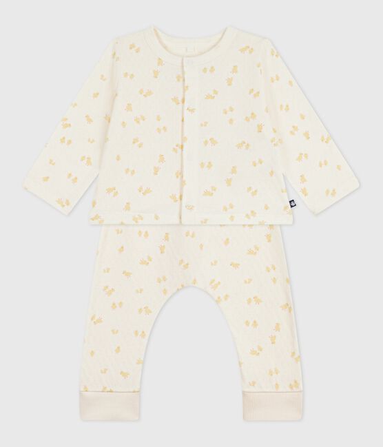 Completo 3 pezzi in cotone con pulcini stampati neonato MILK/ MULTICO