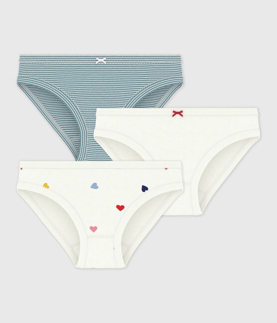 Set di slip in cotone con cuori stampati bambina variante 1