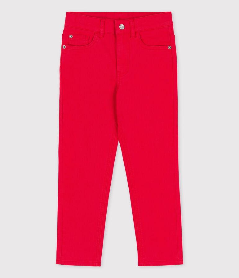 Pantalone in denim bambina / bambino rosso