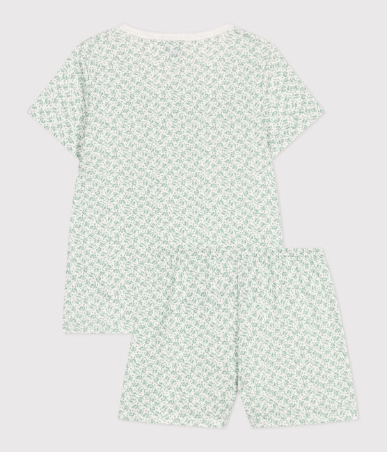 Pigiama corto in cotone a fiori bambino MARSHMALLOW/ PAUL