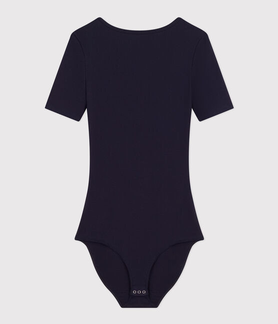 Body in cotone ed elastan donna blu SMOKING