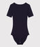 Body in cotone ed elastan donna blu SMOKING