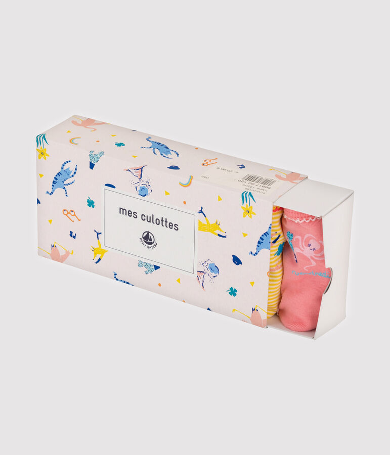 Confezione da 5 slip animali yoga bambina multicolore