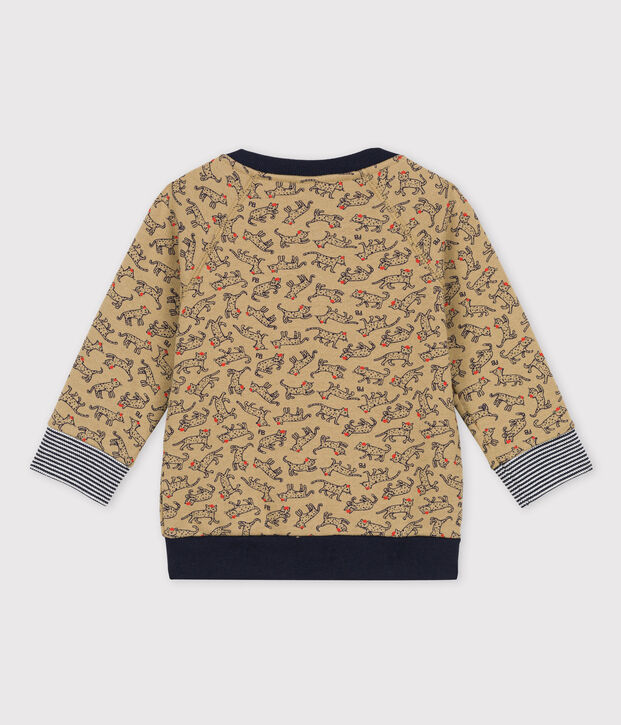 Cappotto Teddy in molleton beb&egrave;. beige/multicolore