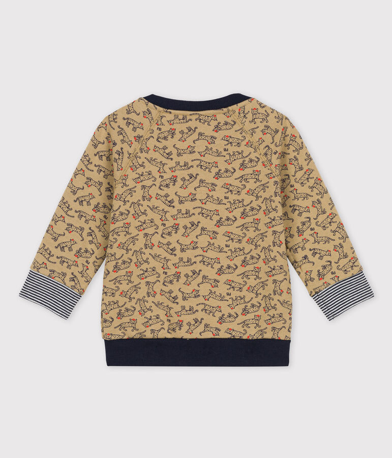 Cappotto Teddy in molleton beb&egrave;. beige/multicolore