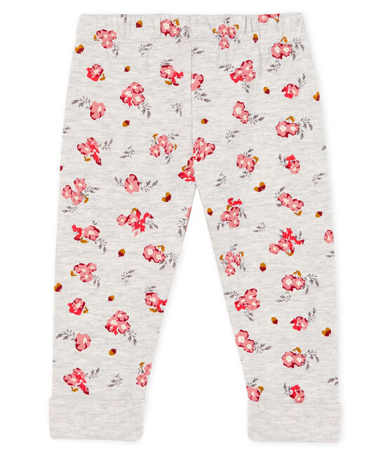 Pantalone bebè femmina in tubique fantasia grigio BELUGA/bianco MULTICO CN