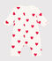 Tutina lunga in cotone imbottito bebè bianco MARSHMALLOW/rosso TERKUIT