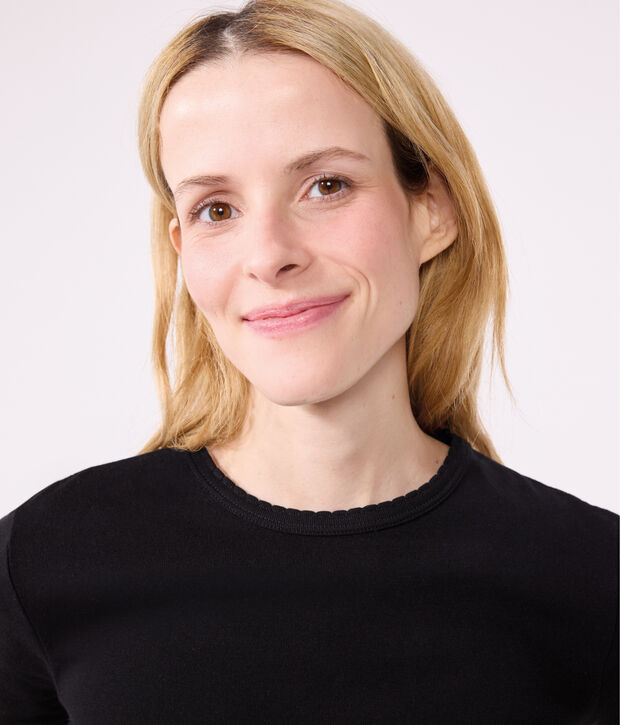 T-shirt L'ICONIQUE cocotte in cotone Donna nero