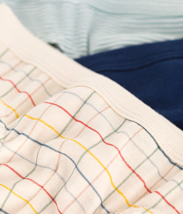 Set di 3 slip in cotone bambino multicolore