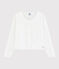 Cardigan tricot in cotone bambina bianco MARSHMALLOW