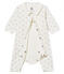 Bodyjama senza piedi bebè maschio a costina 1x1 fantasia bianco MARSHMALLOW/bianco MULTICO