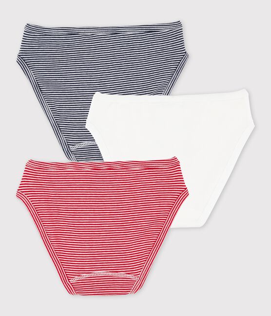 Set di 3 slip a righe bambina variante 1