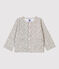 Cardigan in molleton bebè. grigio BELUGA/bianco MULTICO