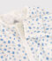 Combisac ciliegie bebè in cotone biologico bianco MARSHMALLOW/blu COOL