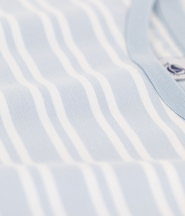 T-shirt LE BOXY in cotone donna blu/bianco