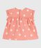 Blusa a maniche corte in cotone con soli stampati neonato arancione ABRICOT/ MARSHMALLOW