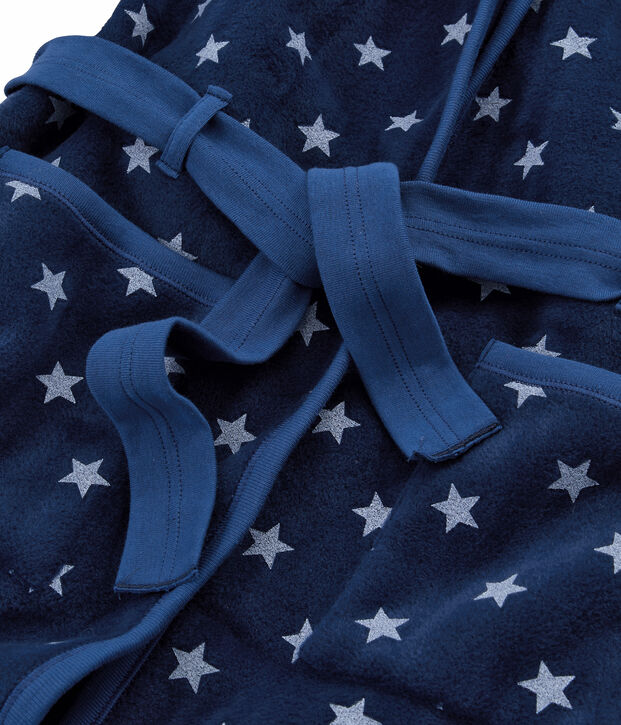 Vestaglia da bambino in pile blu/bianco