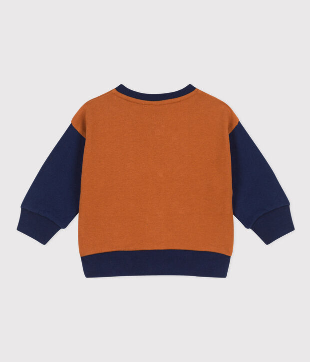 Teddy beb&egrave; in felpa marrone/blu