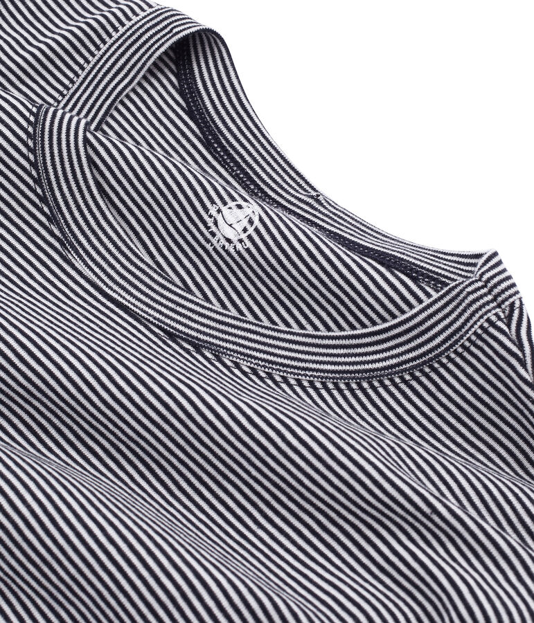 T-shirt manica corta iconica uomo girocollo blu SMOKING/bianco MARSHMALLOW