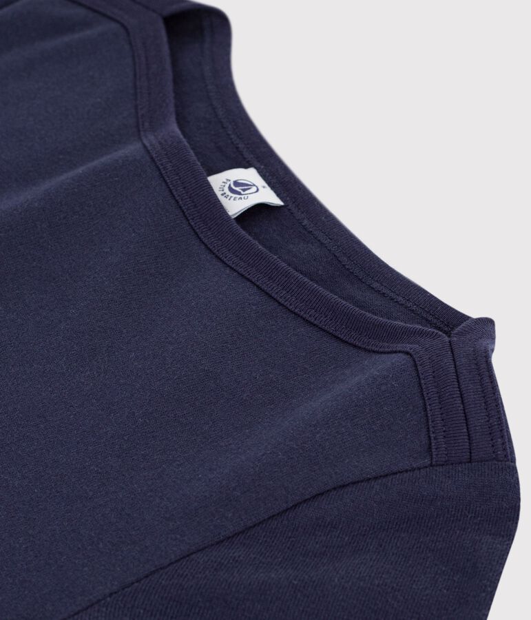 Abito lungo in cotone donna blu