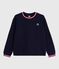 Felpa donna in cotone tinta unita blu SMOKING