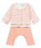 Completo 3 pezzi bebè femmina bianco MARSHMALLOW/rosa ROSAKO CN