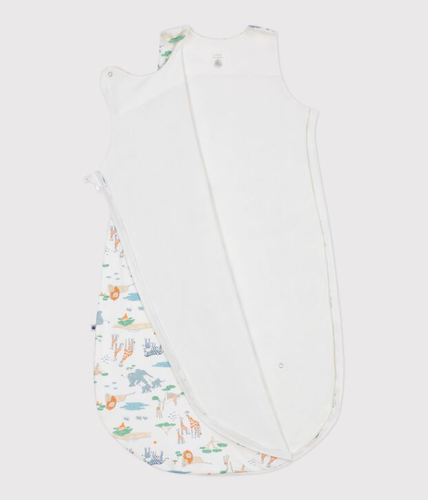 Sacco nanna neonato in cotone con stampa TOG 0,5 bianco/multicolore