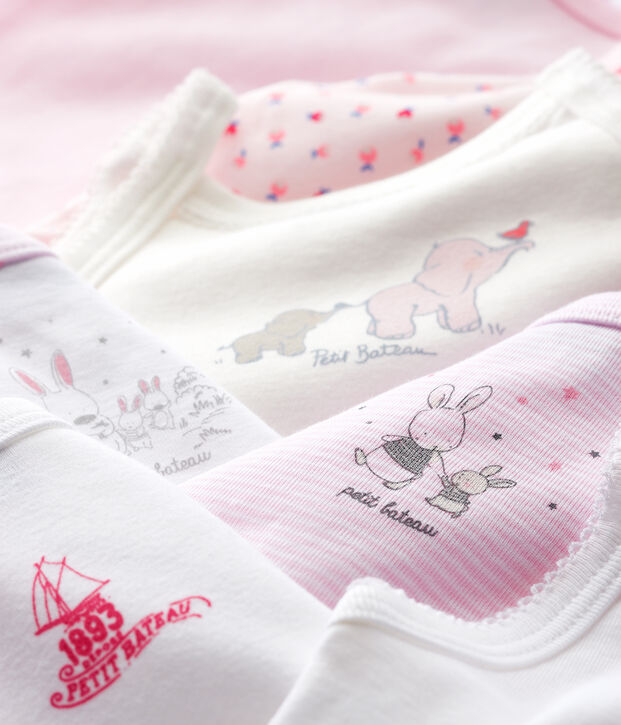 Lotto a sorpresa da 7 body con spalline neonata multicolore