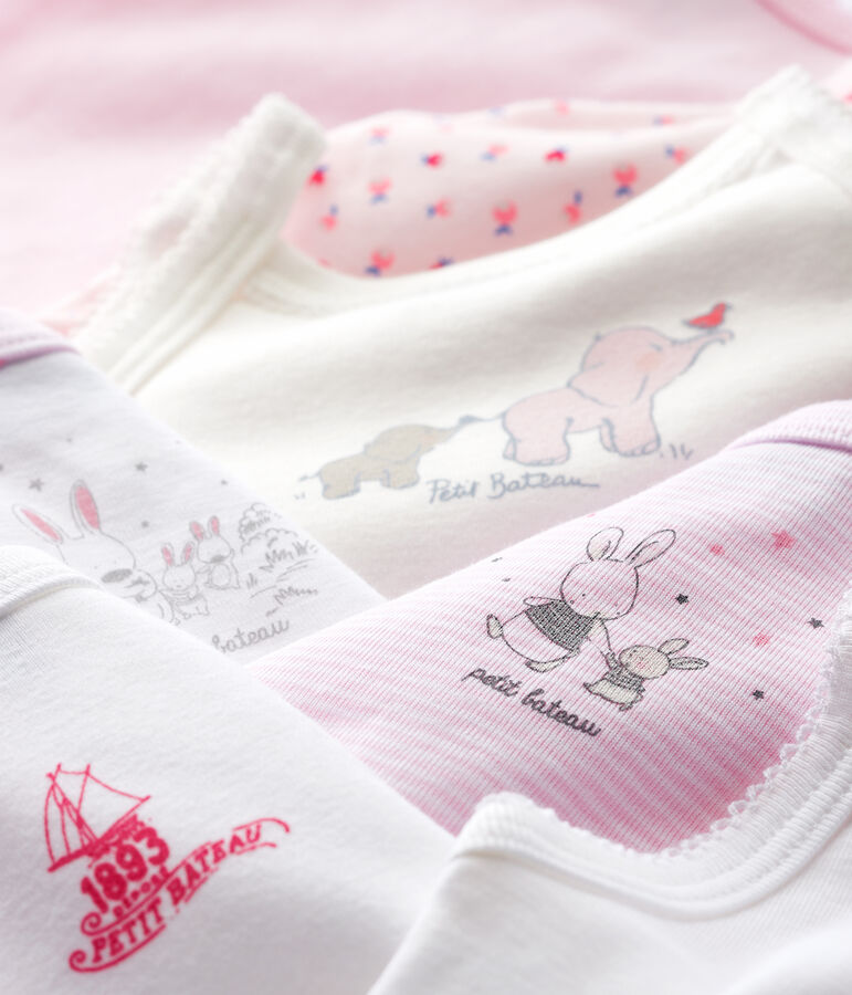 Lotto a sorpresa da 7 body con spalline neonata multicolore