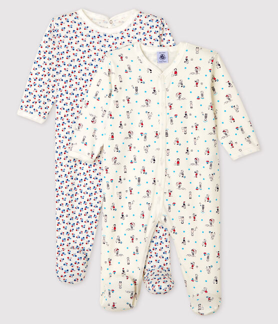 Set di 2 tutine pigiama neonata a costine variante 1