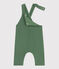 Salopette lunga in cotone tinta unita neonato verde PALMERAIE